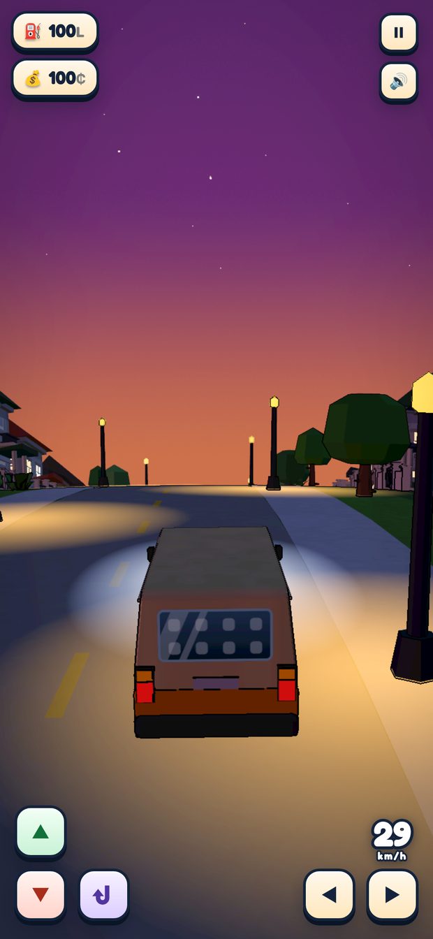 Trotro Driver at dusk — the last of the light on the tarmac